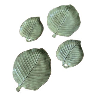 Vintage Banana Leaves Platters by Raymond Waites - Sets of 4 For Sale