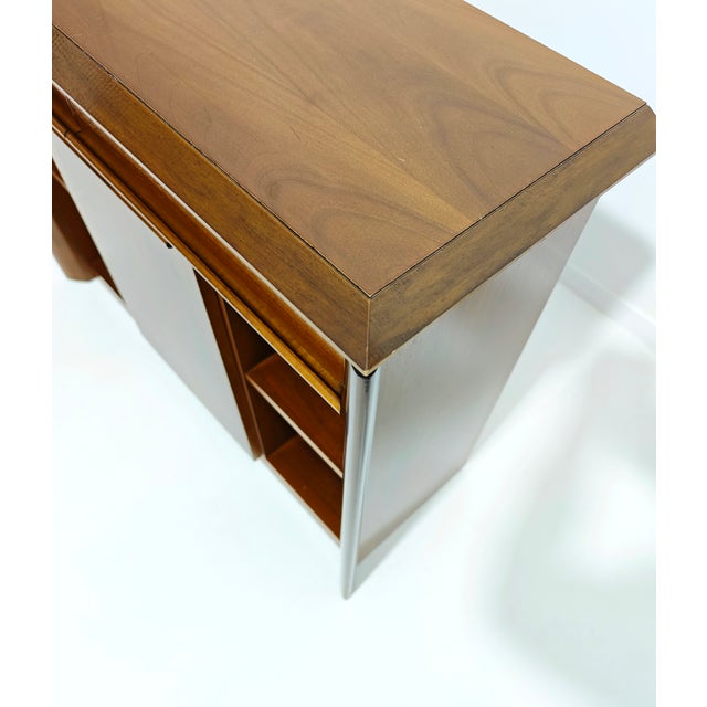 Brown Vintage Wooden Coat Hanger with Mirror and Cabinet, 1960s, Set of 3 For Sale - Image 8 of 18