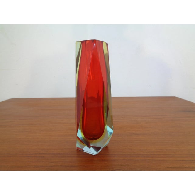 Vintage Italian Murano Glass Vase, 1960s For Sale - Image 4 of 13