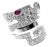 2000 - 2009 Cartier Le Baiser Du Dragon 18k White Gold Diamond Ruby Ring Paper, size 4.75 For Sale - Image 5 of 11