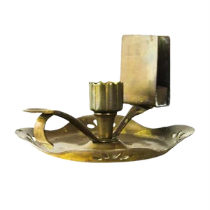 Austrian Art Deco Candleholder with Matchbox Holder for Wine Cellars, 1920s