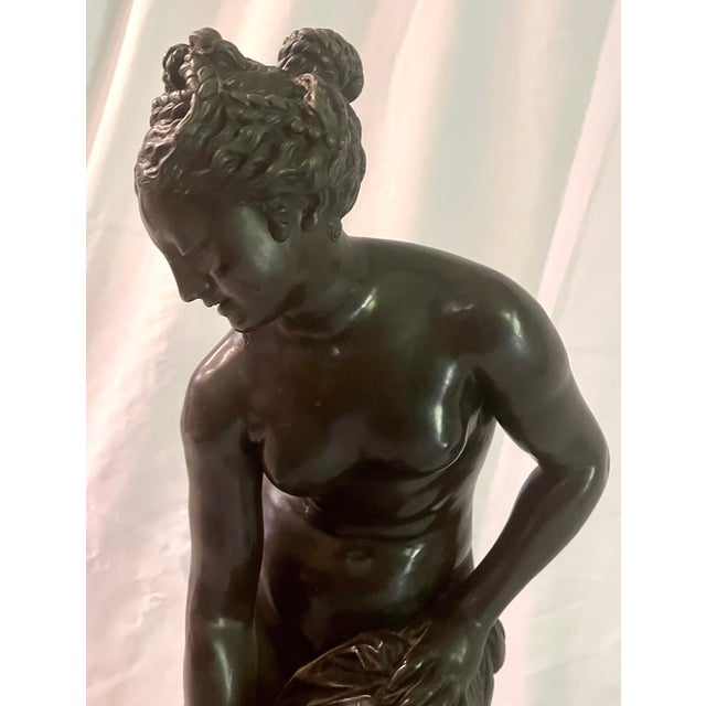 Bronze 19th Century French Bronze Figure "Venus Emerging From the Bath" After Allegrain - 33" Tall For Sale - Image 8 of 18