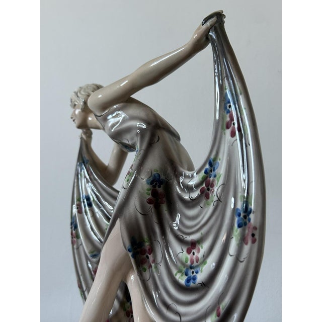 Art Deco Sculpture of a Dancer from Goldscheider, Austria, 1920s For Sale - Image 6 of 18