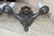 Pair of Antique Ornate 2-Arm Pewter Silver Gold Electric Wall Sconces Fixture For Sale - Image 9 of 10