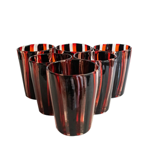 Murano Carmen Drinking Glasses by Angelo Ballarin for Ribes Studio, 2004, Set of 6