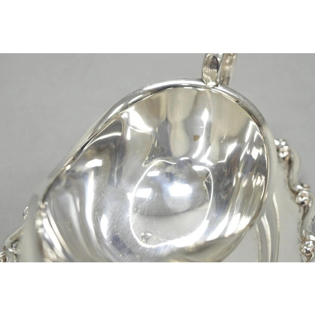 Vintage Fb Rogers Silver Plated Victorian Gravy Sauce Boat W/ Attached Dish For Sale - Image 9 of 12