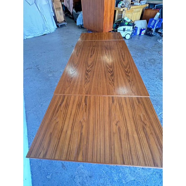Vejle Stole & Møbelfabrik 1960s 7.8 Ft Henning Kjaernulf for Vejle Stole Danish Modern Teak Dining Table Leafs For Sale - Image 4 of 10