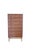 A well-built Danish chest of drawers in an unusually slim and stylish model. with a width of only 64 cm and a height of...