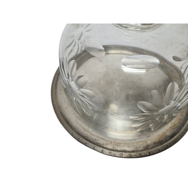 Art Nouveau Bowl with Crystal Cake Cover, Germany, 1920s, Set of 2 For Sale - Image 4 of 18