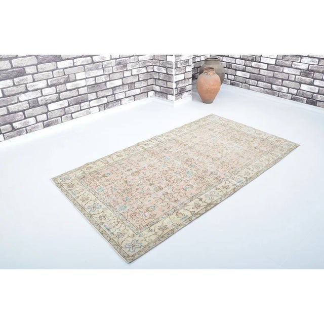 Turkish Oushak Anatolian Beige Carpet For Sale - Image 3 of 10