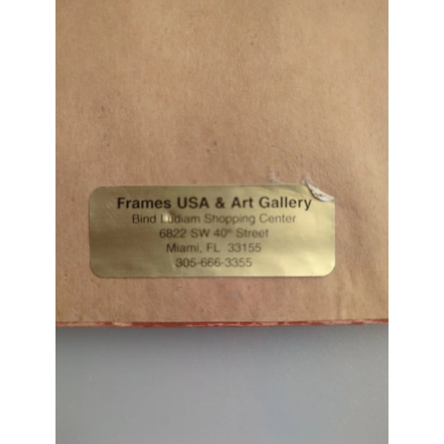 Late 20th Century Painting on Silk Signed by Lavi Zion "Simhat Torah Dancing Hassidim" 8.25"x6.25" For Sale - Image 16 of 17