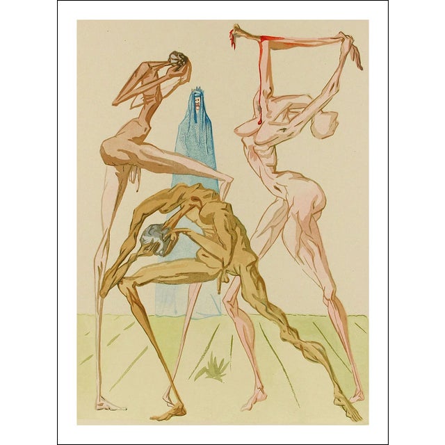 Artist: Salvador Dali Country: Spain Title: Hell 26 -The inhabitants of prato Medium: Original Woodcut Marks: Not signed...