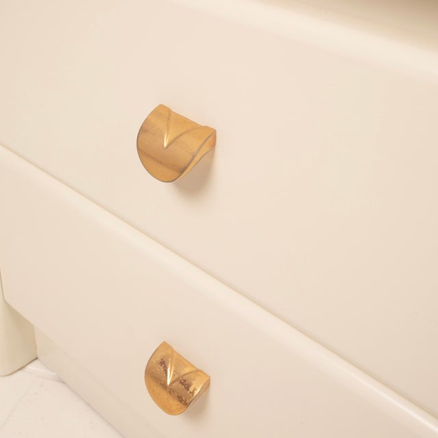Cream Lacquered Bedside Tables by Pierre Cardin, 1980, Set of 2 For Sale - Image 14 of 18