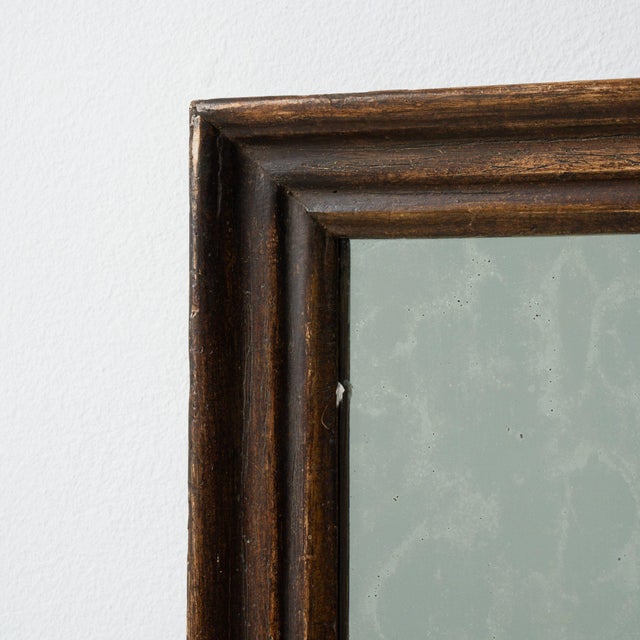 French 19th Century France Green Wood Mirror For Sale - Image 3 of 8