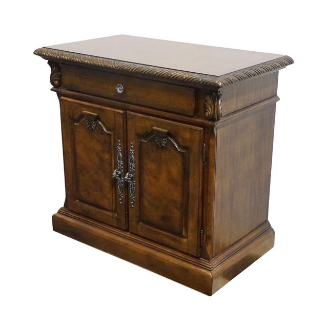 Ashley Furniture Casa Mollino Pecan Rustic European 36" Three Drawer Cabinet Nightstand B543-93 For Sale - Image 4 of 14