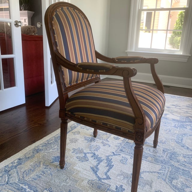 Ethan Allen Carved Nicole Accent Arm Chair Chairish