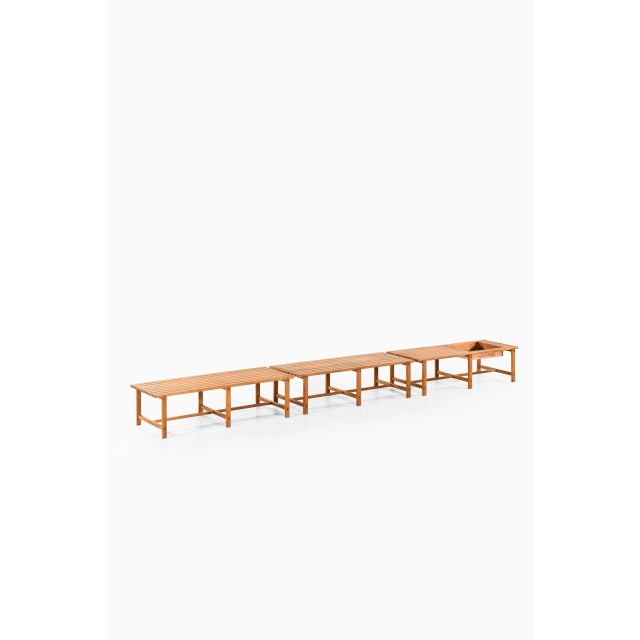 Wood Vintage Pine Swedish Bench, 1960s For Sale - Image 7 of 8