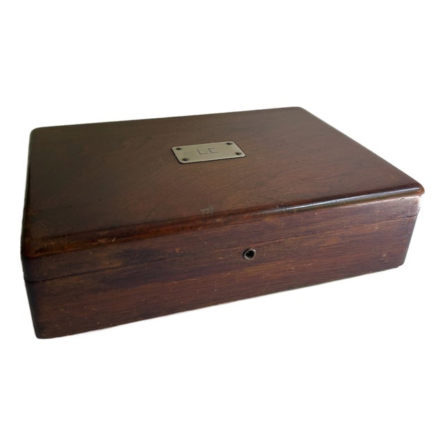 Mid 20th Century Vitrolite Lined Lidded Humidor For Sale