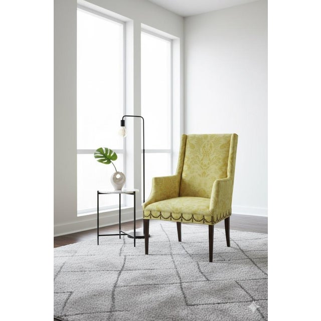 Late 20th-C. English Chippendale Style Custom Wingback Chair For Sale - Image 4 of 5