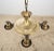 Mid 20th Century Victorian Brass 4 Exposed Bulbs Pan Chandelier For Sale - Image 6 of 12