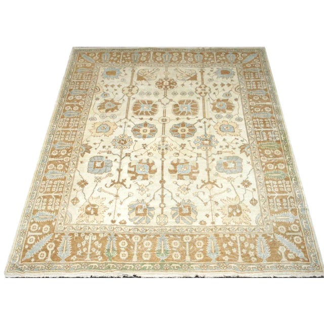 2010s Contemporary Turkish Oushak Rug For Sale - Image 5 of 7