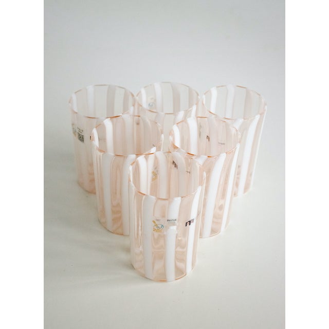 Barbie Glasses by Mariana Iskra for Ribes Studio, 2010, Set of 6 The harmony of the reeds, regularly spaced by expert and...