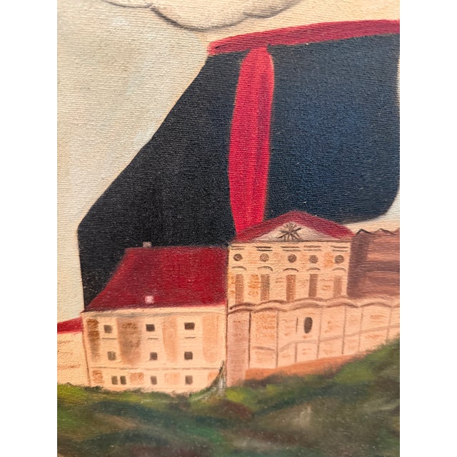 Wood Vintage Folk Art Oil Painting, Violinist and Dancer With Les Sylphides Ballet Scene, Framed For Sale - Image 7 of 14