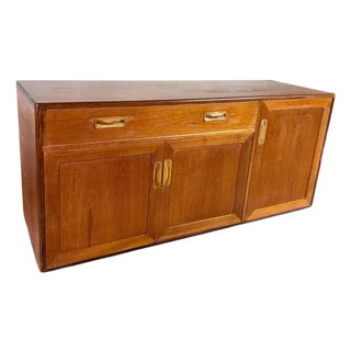 Mid-Century Modern Teak Sideboard with Handles, 1970s For Sale