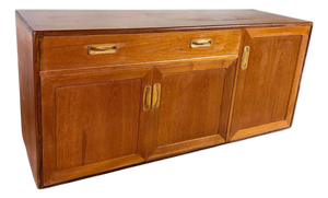 Mid-Century Modern Teak Sideboard with Handles, 1970s