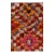 Hand-Knotted Vintage Tulu Shag Rug in Red, Multicolor Geometric Pattern For Sale