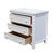 Lexington / Henry Link Country Cottage Style 30" White Wicker Three Drawer Nightstand 477-513 For Sale In Kansas City - Image 6 of 13
