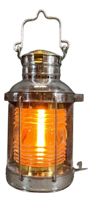 Ships Masthead Lantern with Polished Steel Case by National Marine