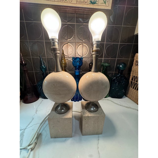 1970s Vintage Philippe Barbier Sculptural Lamps - a Pair For Sale - Image 5 of 12