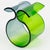 Plastic Massive Modernist Blue and Emerald Plexiglass Lucite Bangle Bracelet For Sale - Image 7 of 8