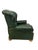 Vintage Ethan Allen Forrest Green Leather Chesterfield Reclining Lounge Chair For Sale In Philadelphia - Image 6 of 9