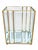 Art Deco Vintage 1980s 24k Gold Leaded Beveled Glass Wastebasket & Tissue Box Cover For Sale - Image 3 of 12