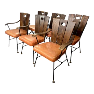 Mid Century Richard McCarthy CastIron Outdoor Chairs - Set of 6