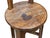 Vintage Rustic Patina Round Seat Cross 4 Legs Wood Bench Stool Table For Sale - Image 10 of 11
