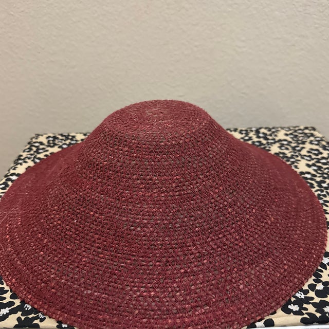 1980s Maroon Basket With Geometric Pattern For Sale In New Orleans - Image 6 of 7
