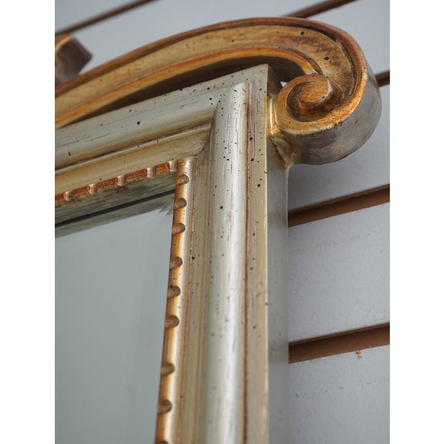 Traditional Carolina Mirror Company Silver & Gold Finish Mirror For Sale - Image 3 of 9