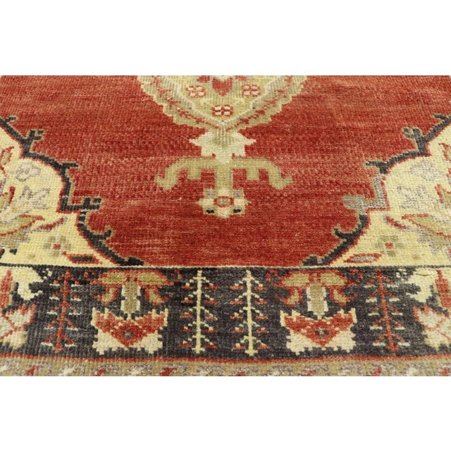 Vintage Turkish Oushak Runner - 03'08 X 11'01 For Sale - Image 4 of 10