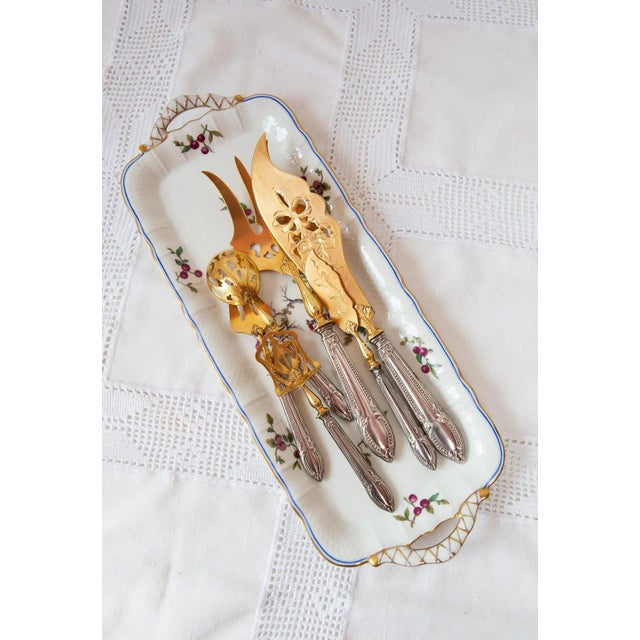 French Belle Époque Fish and Appetizer Serving Set, 1910s, Set of 6 For Sale - Image 3 of 8