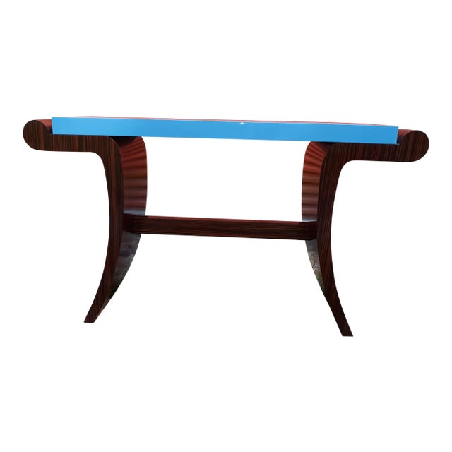 1970s Mid Century Modern Signed Decca Console Table For Sale