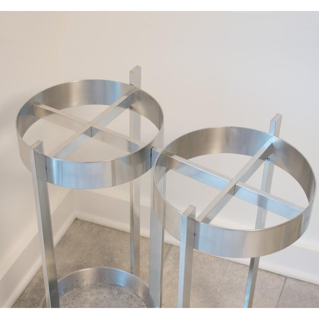 Metal Mid-Century Industrial Aluminum Umbrella Stand Holder For Sale - Image 7 of 8
