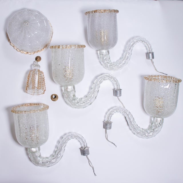 Midcentury Rugiada Murano Chandelier Attributed to Barovier & Toso For Sale - Image 18 of 18