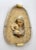 Torchon frame in Murano glass Manifatta Venini, inside Madonna with chalk child on a xylonite base, dating back to the...