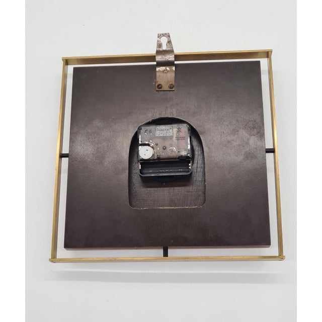 Brown Mid-Century Modern Wall Clock from Kienzle, Germany, 1960s For Sale - Image 8 of 12