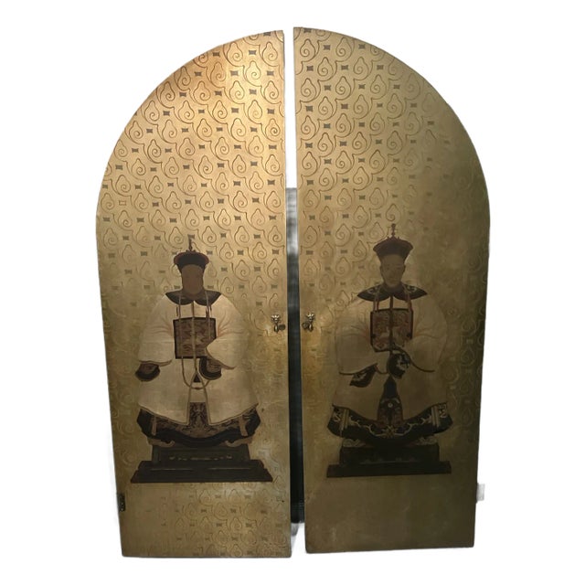 1920s Chinoiserie Decorative Doors - a Pair For Sale