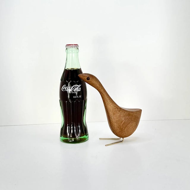 Wood Mid Century Modern/ Danish Jacob Hermann Style Teak Goose Figurine For Sale - Image 7 of 9