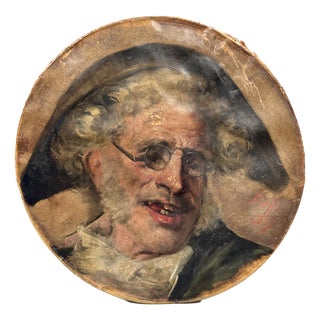 Benito Belli, Portrait of a Street Performer, 1800s, Oil For Sale